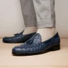 Flash Sale Marco di Milano Aubiere Ostrich Quill Tassel Loafers Navy