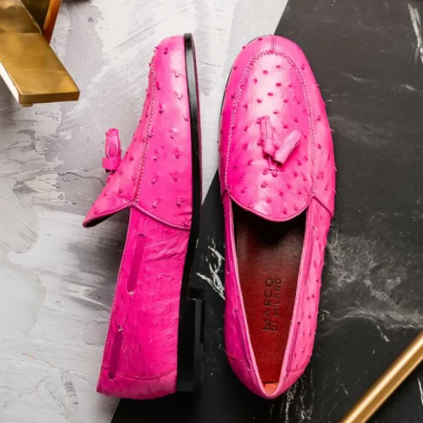 marco_di_milano_aubiere_o_11.webp Clearance Marco di Milano Aubiere Ostrich Quill Tassel Loafers Pink