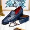 Flash Sale Marco di Milano Aubiere Ostrich Quill Tassel Loafers Navy