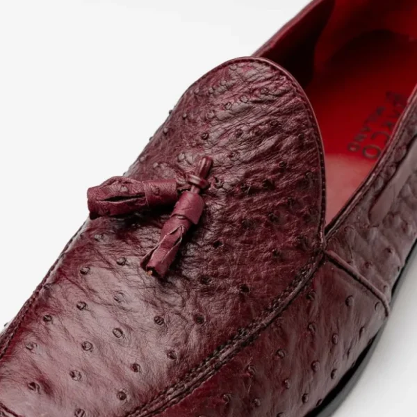 Flash Sale Marco di Milano Aubiere Ostrich Quill Tassel Loafers Wine