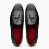 New Marco di Milano Aubiere Ostrich Quill Tassel Loafers Black