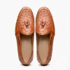 Clearance Marco di Milano Aubiere Ostrich Quill Tassel Loafers Cognac