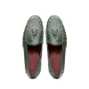New Marco di Milano Aubiere Ostrich Quill Tassel Loafers Forest Green ForestGreen