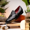 New Marco di Milano Aubiere Ostrich Quill Tassel Loafers Black