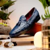 Flash Sale Marco di Milano Aubiere Ostrich Quill Tassel Loafers Navy
