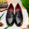 New Marco di Milano Aubiere Ostrich Quill Tassel Loafers Black