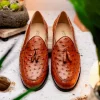 Clearance Marco di Milano Aubiere Ostrich Quill Tassel Loafers Cognac