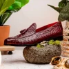 Flash Sale Marco di Milano Aubiere Ostrich Quill Tassel Loafers Wine