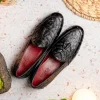 New Marco di Milano Aubiere Ostrich Quill Tassel Loafers Black
