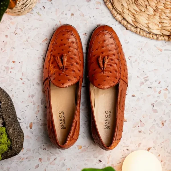 marco_di_milano_aubiere_o_9-4.webp Clearance Marco di Milano Aubiere Ostrich Quill Tassel Loafers Cognac