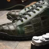Hot Marco di Milano Bari Lizard Patchwork Sneakers Green