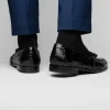 Hot Marco di Milano Bianchi Caiman Crocodile Tassel Loafers Black