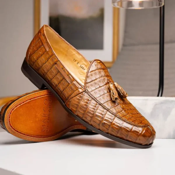 marco_di_milano_bianchi_c_5-2.webp Discount Marco di Milano Bianchi Caiman Crocodile Tassel Loafers Cognac