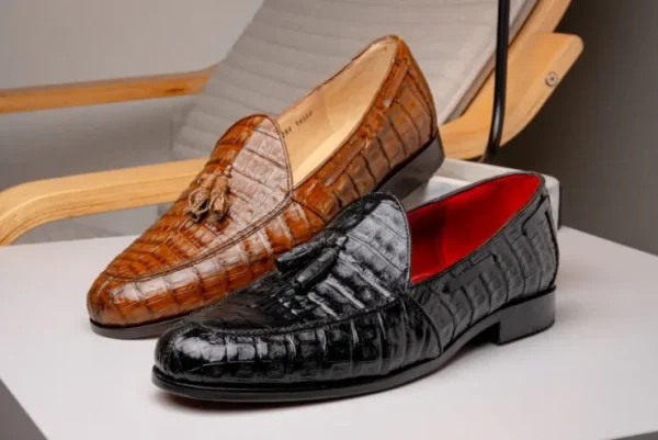 marco_di_milano_bianchi_c_9-1.webp Hot Marco di Milano Bianchi Caiman Crocodile Tassel Loafers Black