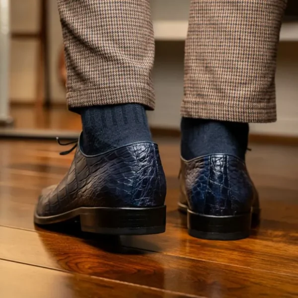 Online Marco di Milano Bono Alligator Wholecut Oxfords Navy