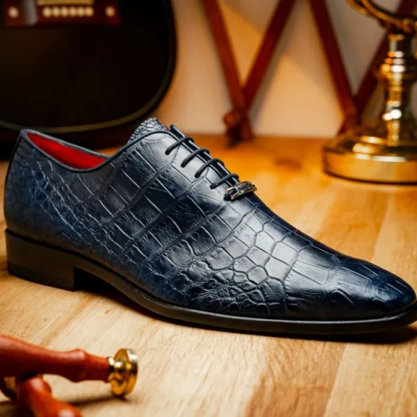 Online Marco di Milano Bono Alligator Wholecut Oxfords Navy