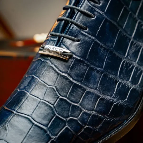 Online Marco di Milano Bono Alligator Wholecut Oxfords Navy