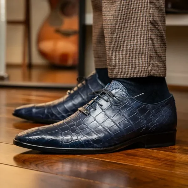 Online Marco di Milano Bono Alligator Wholecut Oxfords Navy