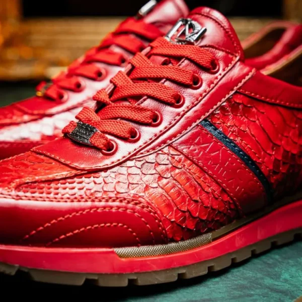Cheap Marco di Milano Brescia Python & Calfskin Sneakers Red