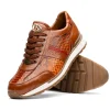 New Marco di Milano Brescia Python & Calfskin Sneakers Honey