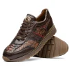 New Marco di Milano Brescia Python & Calfskin Sneakers Washed Cognac WashedCognac
