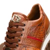 New Marco di Milano Brescia Python & Calfskin Sneakers Honey