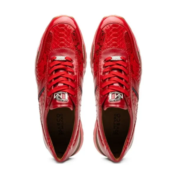 Cheap Marco di Milano Brescia Python & Calfskin Sneakers Red