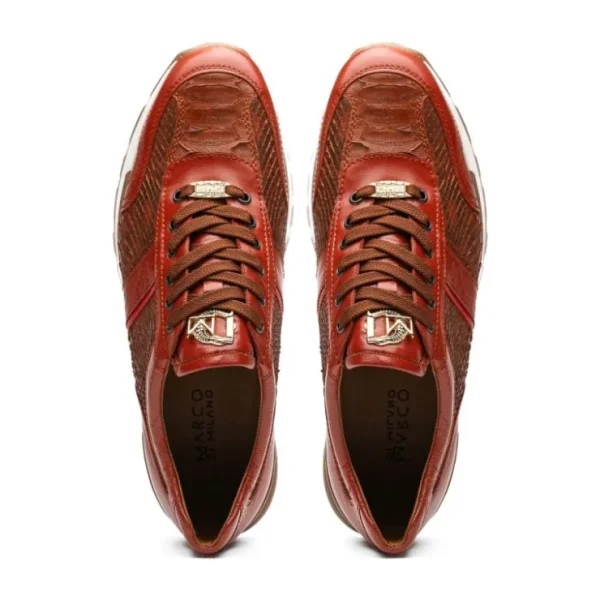 marco_di_milano_brescia_p_5.webp Fashion Marco di Milano Brescia Python & Calfskin Sneakers Antique Cognac AntiqueCognac