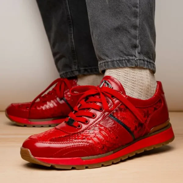 Cheap Marco di Milano Brescia Python & Calfskin Sneakers Red