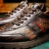 New Marco di Milano Brescia Python & Calfskin Sneakers Washed Cognac WashedCognac