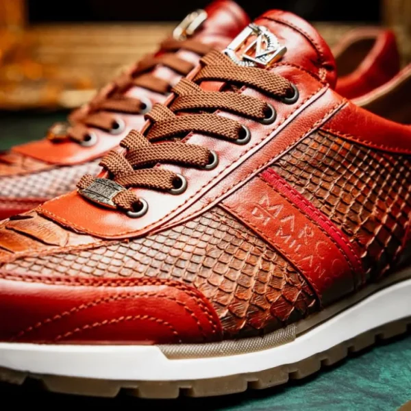 marco_di_milano_brescia_p_8.webp Fashion Marco di Milano Brescia Python & Calfskin Sneakers Antique Cognac AntiqueCognac