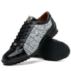 Sale Marco di Milano Cairo Alligator Sneakers Black / Newspaper