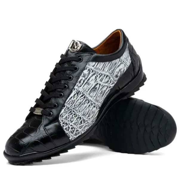marco_di_milano_cairo_all_1-2.webp Sale Marco di Milano Cairo Alligator Sneakers Black / Newspaper