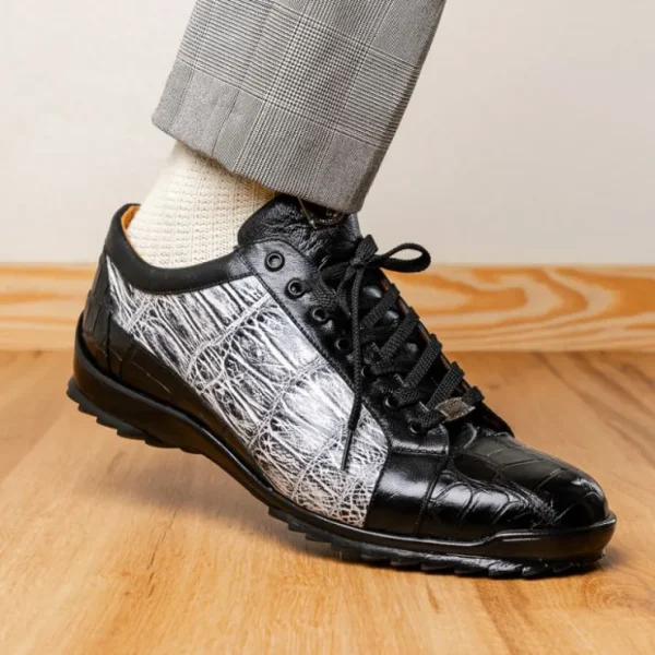 marco_di_milano_cairo_all_10-2.webp Sale Marco di Milano Cairo Alligator Sneakers Black / Newspaper