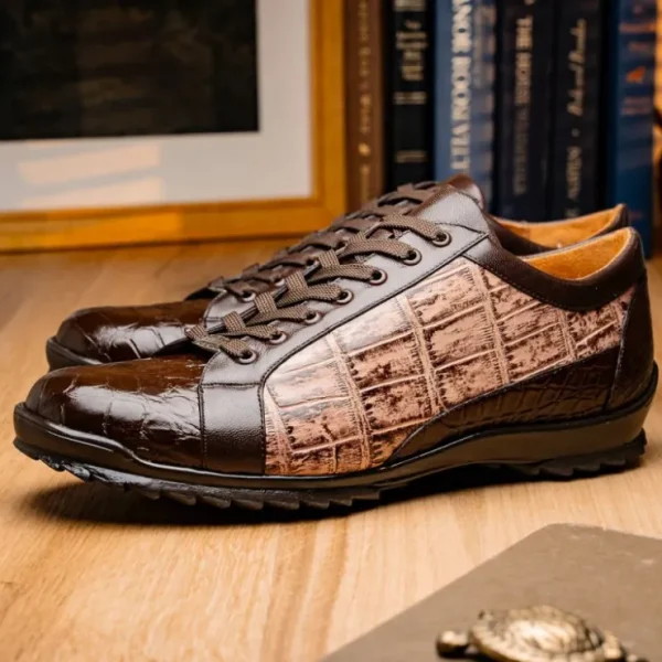 Flash Sale Marco di Milano Cairo Alligator Sneakers Brown / Orix