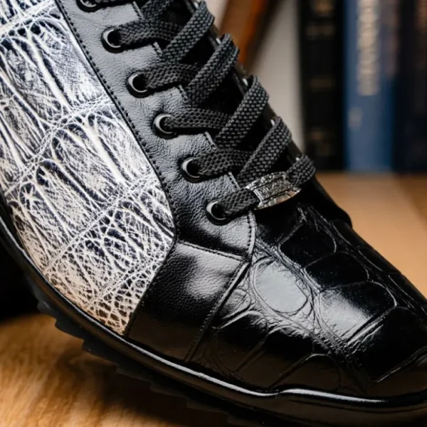 marco_di_milano_cairo_all_6-2.webp Sale Marco di Milano Cairo Alligator Sneakers Black / Newspaper