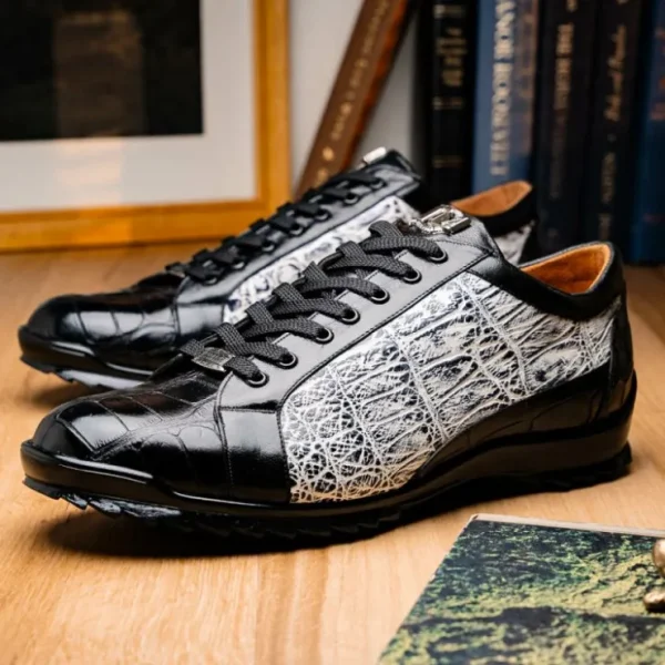 marco_di_milano_cairo_all_7-2.webp Sale Marco di Milano Cairo Alligator Sneakers Black / Newspaper