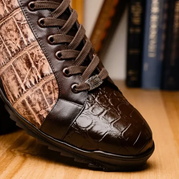 Flash Sale Marco di Milano Cairo Alligator Sneakers Brown / Orix