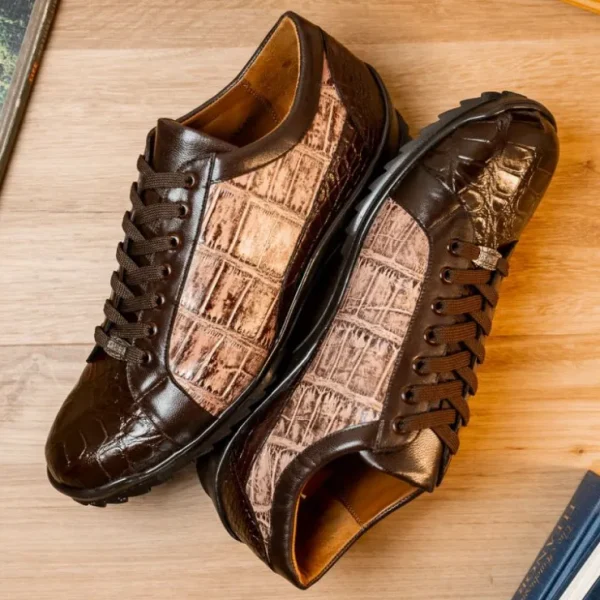 Flash Sale Marco di Milano Cairo Alligator Sneakers Brown / Orix