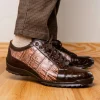 Flash Sale Marco di Milano Cairo Alligator Sneakers Brown / Orix