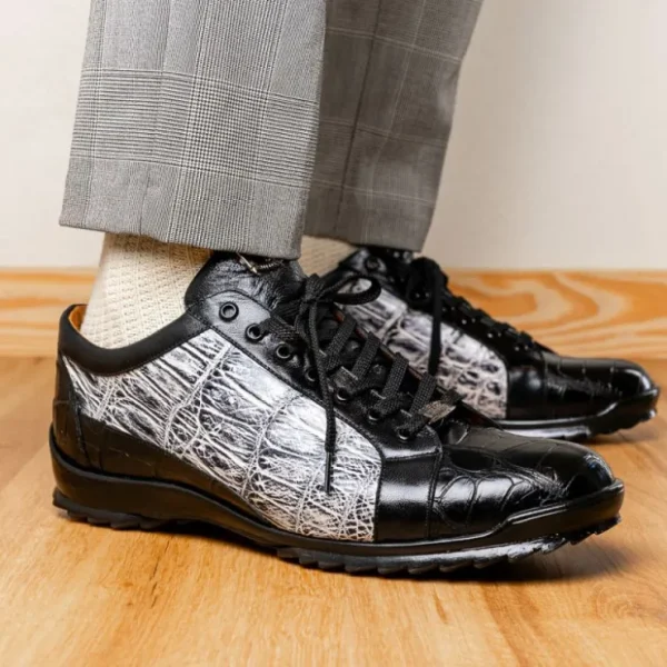 marco_di_milano_cairo_all_9-2.webp Sale Marco di Milano Cairo Alligator Sneakers Black / Newspaper