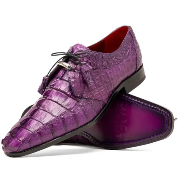 Shop Marco di Milano Cancun Caiman Crocodile Derby Purple