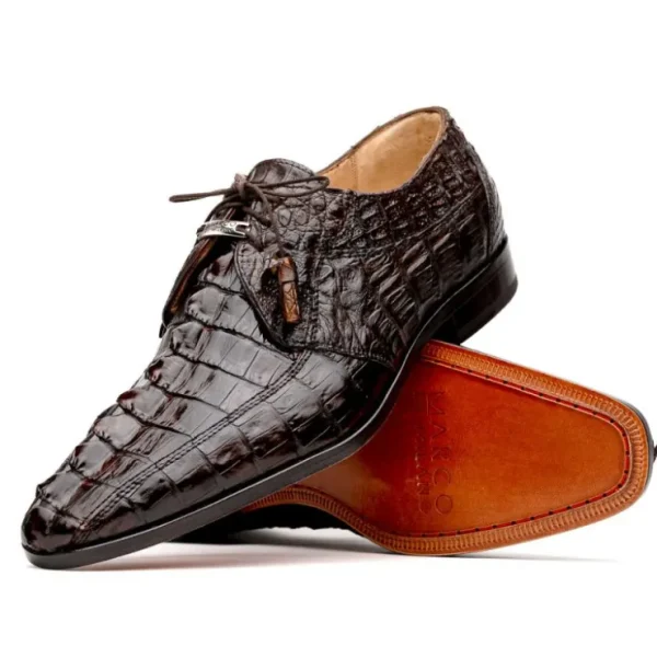 Sale Marco di Milano Cancun Caiman Crocodile Derby Brown