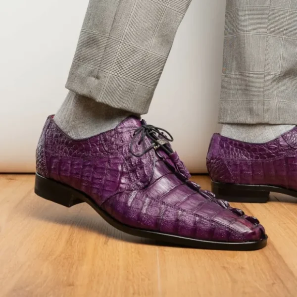 Shop Marco di Milano Cancun Caiman Crocodile Derby Purple