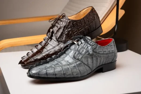 Sale Marco di Milano Cancun Caiman Crocodile Derby Brown