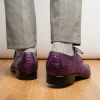 Shop Marco di Milano Cancun Caiman Crocodile Derby Purple