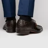 Sale Marco di Milano Cancun Caiman Crocodile Derby Brown