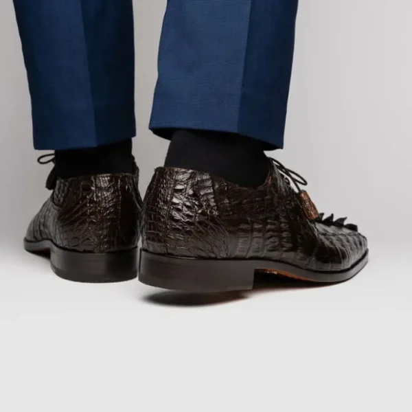 Sale Marco di Milano Cancun Caiman Crocodile Derby Brown
