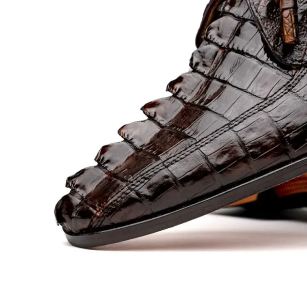 Sale Marco di Milano Cancun Caiman Crocodile Derby Brown