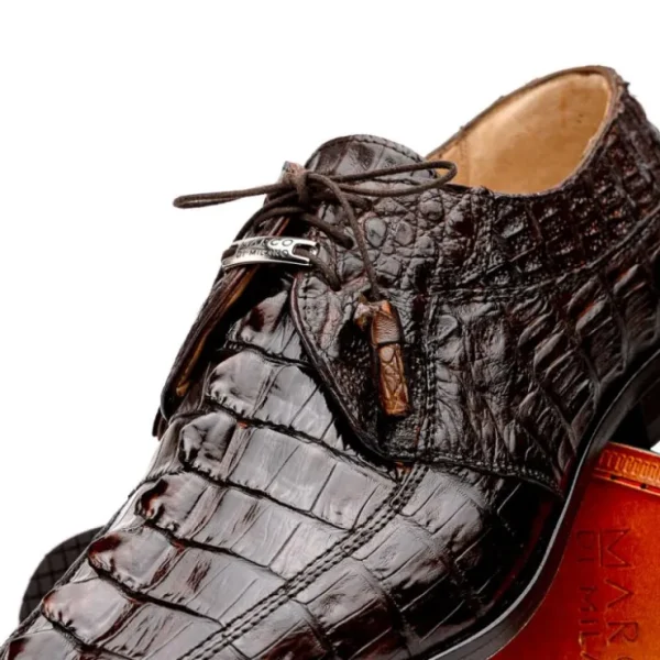 Sale Marco di Milano Cancun Caiman Crocodile Derby Brown